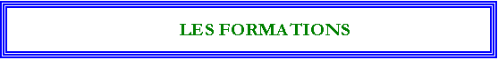 Zone de Texte: LES FORMATIONS